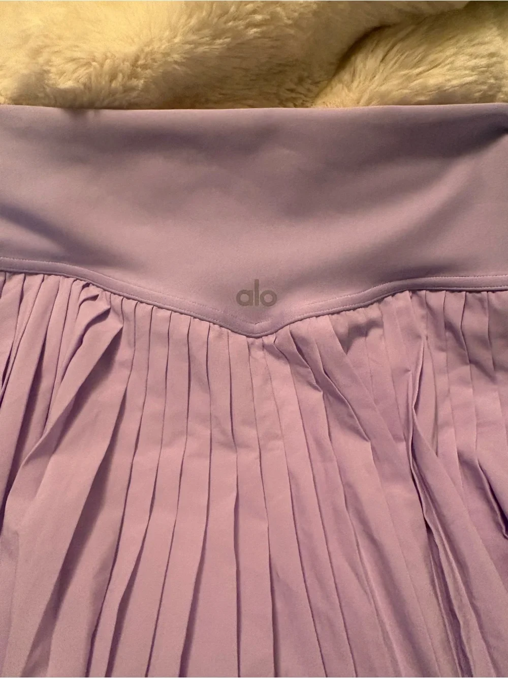 ALO Yoga Lavender Pleated Skirt